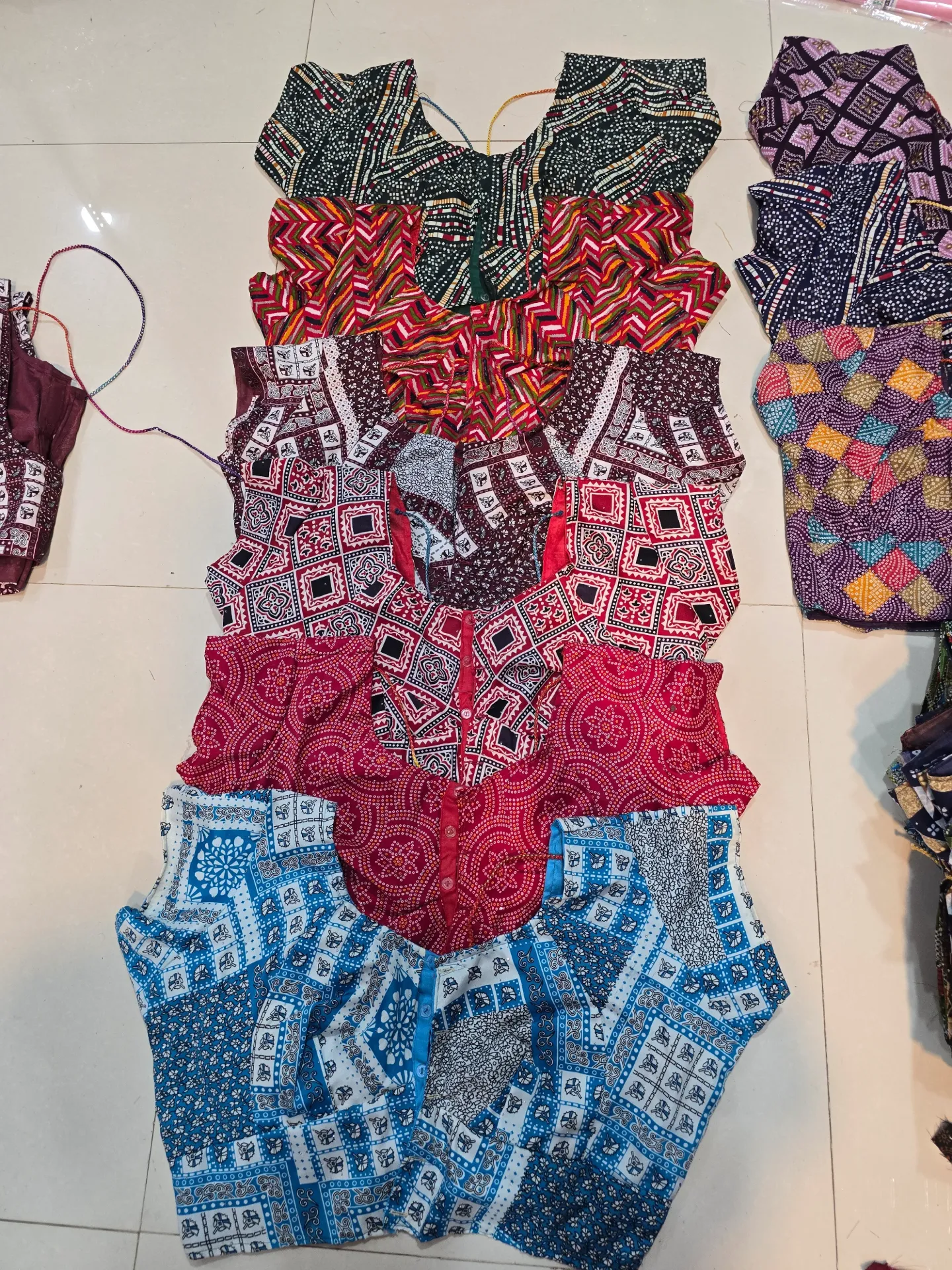 Crap Siroski fabric 38" jambo size ualf sleev katori blouse