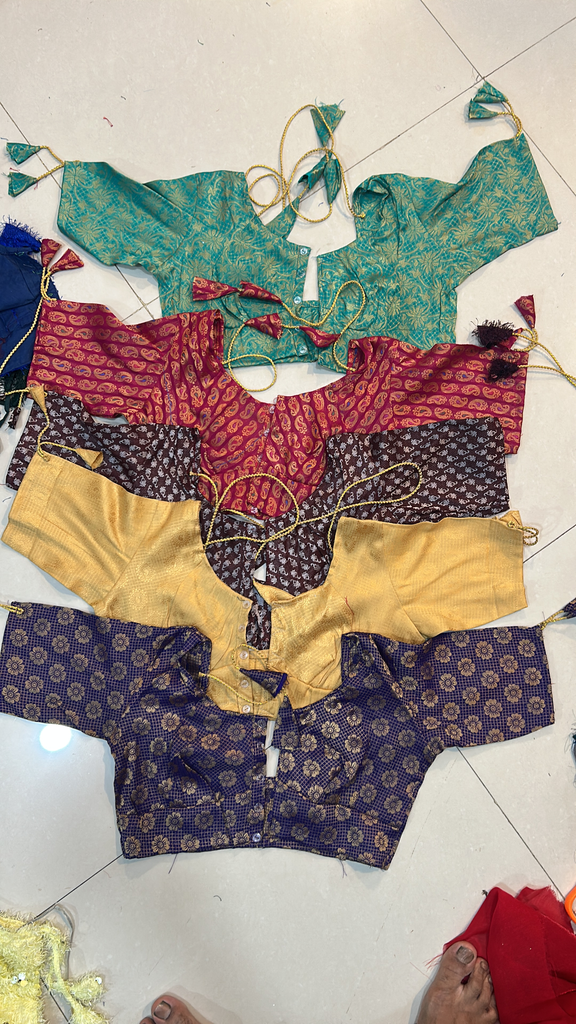 Jacquard fabric full sleev without atser blouse