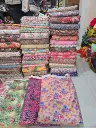 Gota patti work silki printed fabric
