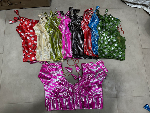 Chameli chamki fabric half sleev one cut with aster blouse