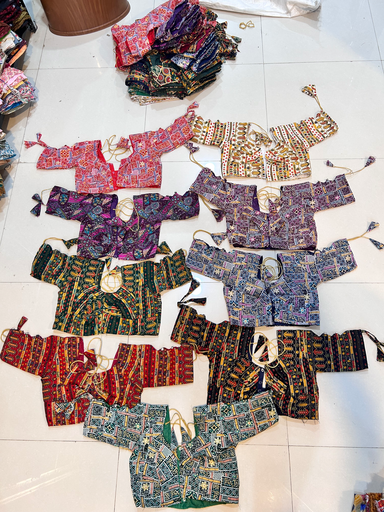 Rayon foil print siroski work full sleev 3 cut 