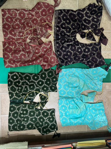 Printed jimmy choo fabric half sleev big size 36” blouse